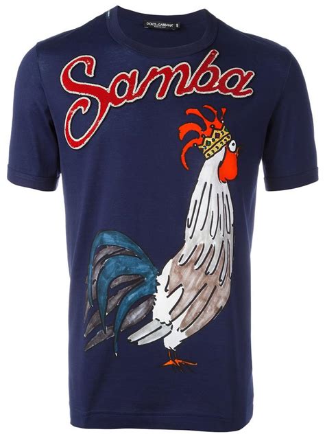 dolce gabbana samba t shirt|dolce and gabbana graphic tees.